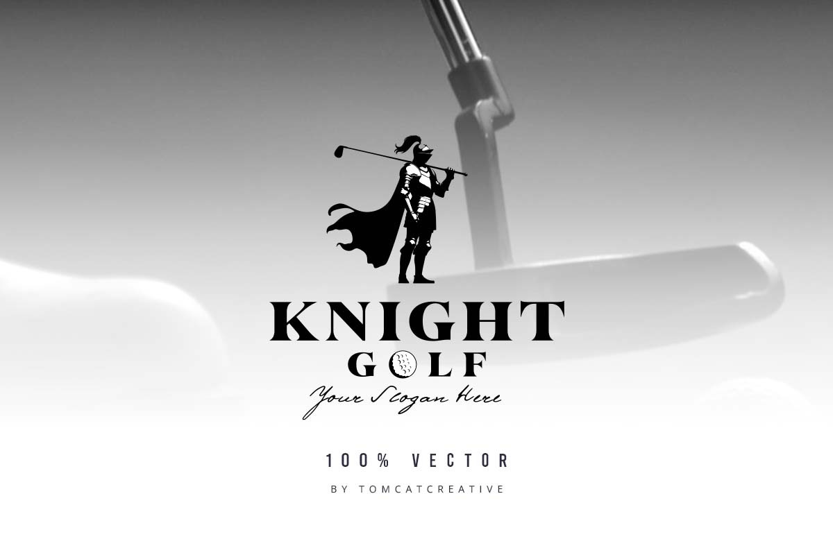 Knight Vintage, golf Logo Design, a Branding & Logo Template by Glowin_studio (Photo 2 of 2)