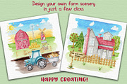Farm objects watercolor clipart, an Object Graphic by Trinibis (Thumbnail 5 of 5)