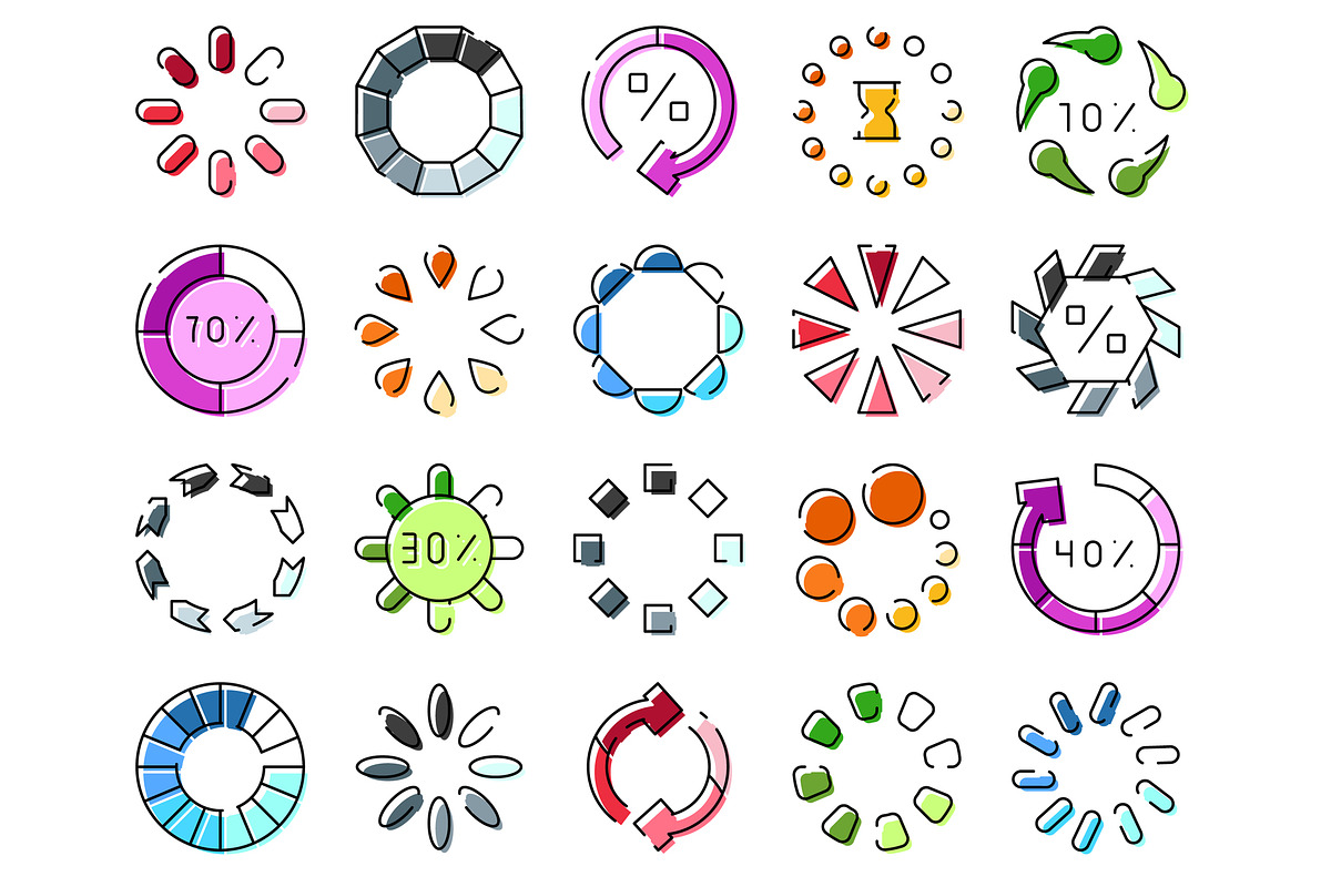 Loading bars and progress icons, an Object Graphic by pikepicture (Photo 2 of 3)