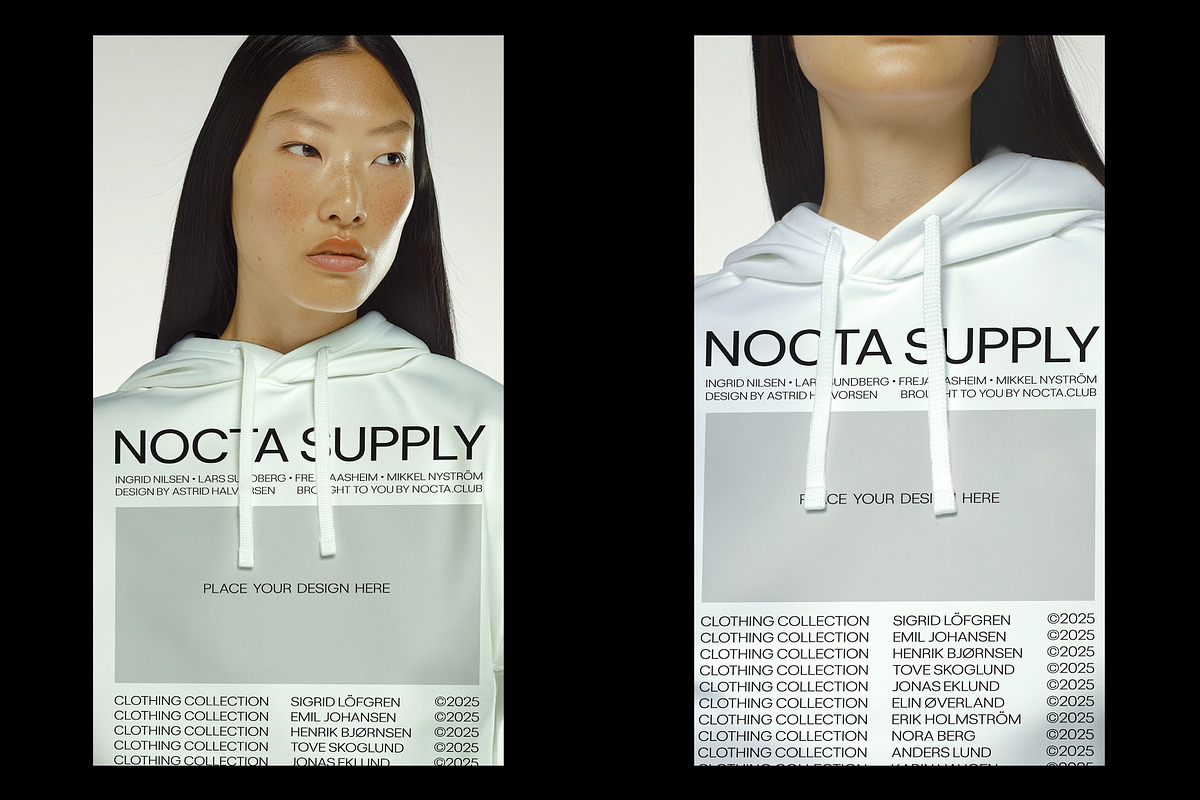 Clothing Mockup Collection NC-31, a Hoody Mockup by NOCTA SUPPLY (Photo 3 of 3)