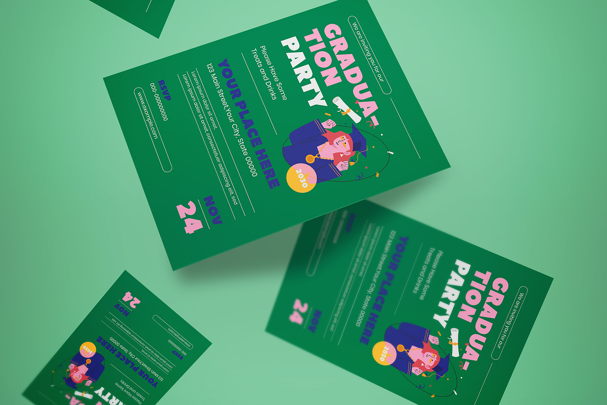 Graduation Invitation, an Invitation Template by graphicook (Photo 3 of 3)