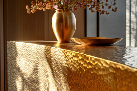 Stylish gold textured surface, a Photo by Pavel_design