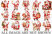 Whimsical Christmas Santa Clipart, a Seasonal Illustration by Canvas Craft (Thumbnail 4 of 10)