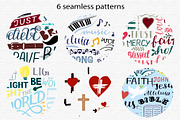 BUNDLE 30 CHRISTIAN PATTERNS, a Pattern Graphic by Ola-la-la (Thumbnail 6 of 12)