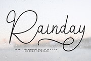Rainday | Script Font, a Handwritten Font by Scratchones (Thumbnail 1 of 9)
