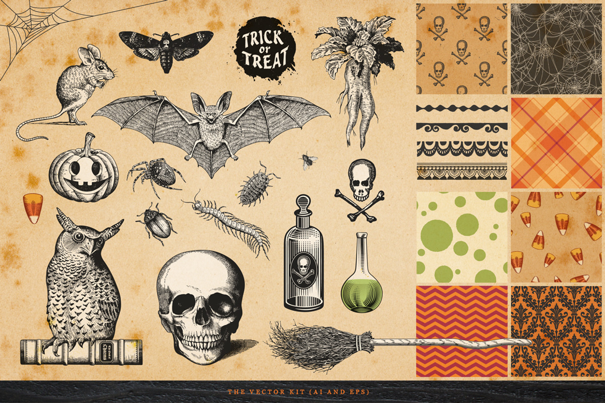 The Magical Halloween Party Kit, a Decorative Illustration by Anja Kaiser (Photo 5 of 6)