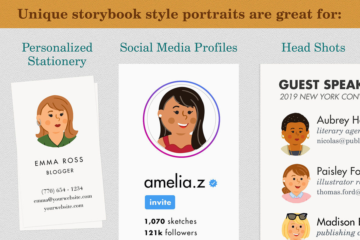 Personal Portrait Maker - FEMALE, a Person Illustration by Scott Hodges (Photo 2 of 5)