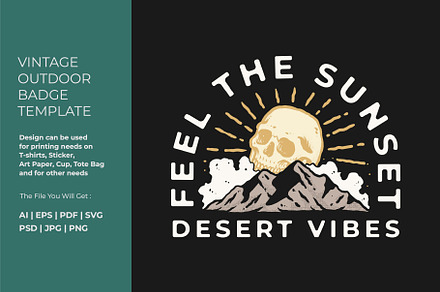 Vintage Outdoor Badge Adventure, an Object Graphic by Sandewo