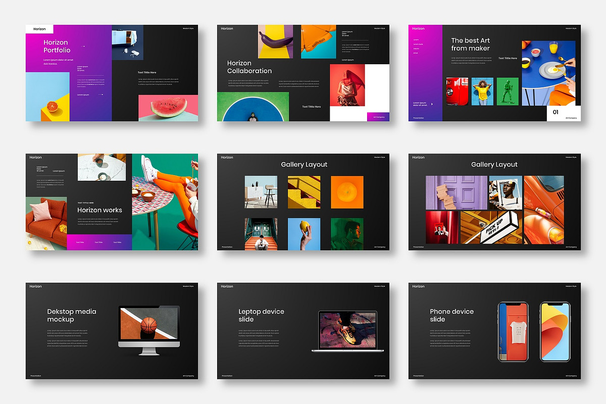 Horizon – Business PowerPoint, a Presentation Template by Dens Creative Studio (Photo 4 of 6)
