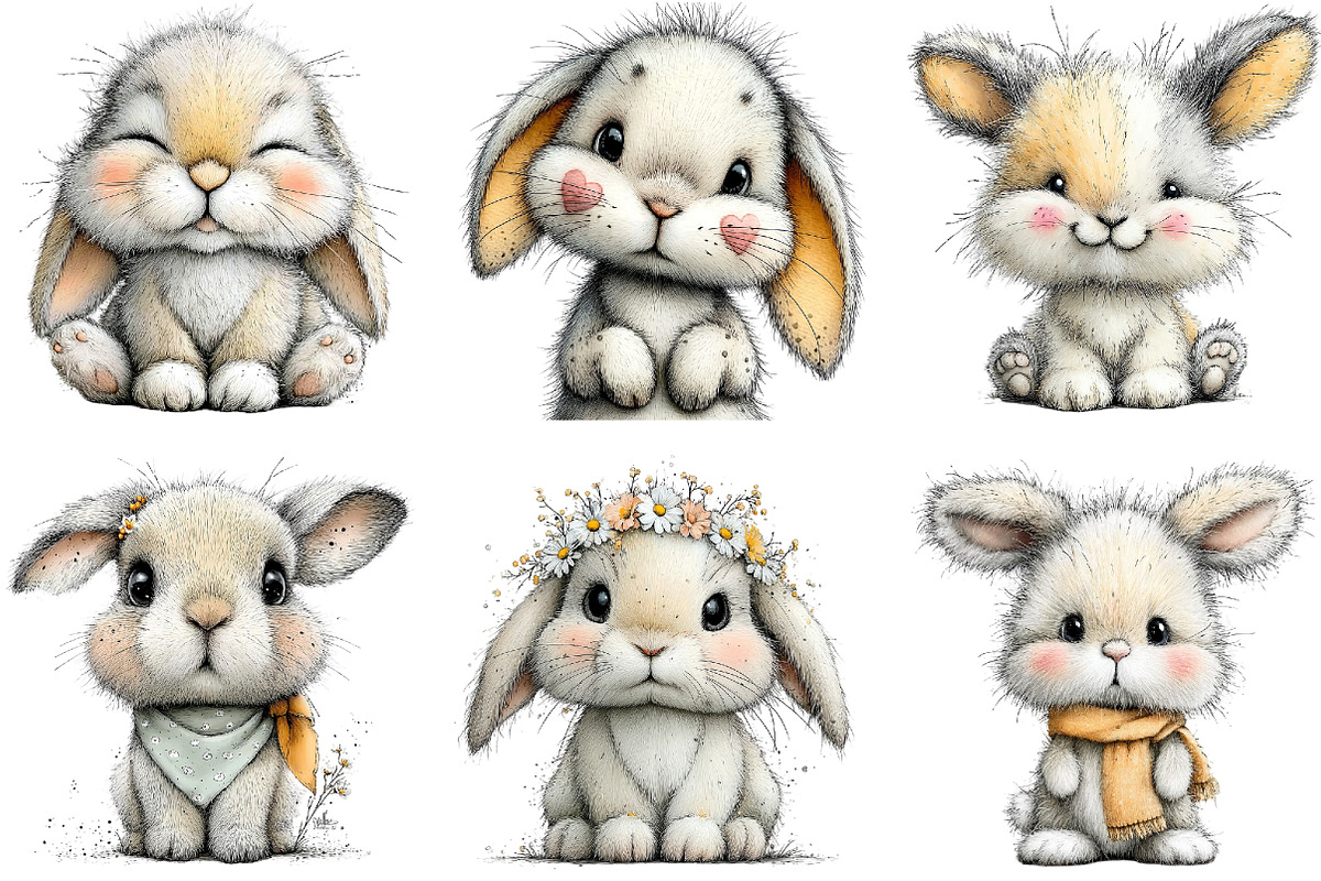 Baby Bunny Easter Clipart, an Illustration by Sublimation Artist (Photo 7 of 7)