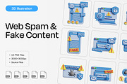 Web Spam & Fake Content 3D Icon Set, an Object 3D Model by Eklip Studio (Thumbnail 2 of 2)