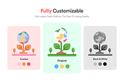 Flat Ecological Icons, a Duotone Icon by Brickclay (Thumbnail 3 of 8)