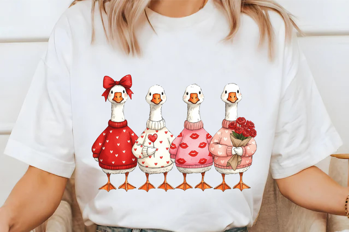Cute Goose Valentines Day Png, an Illustration by designcity5 (Photo 8 of 9)