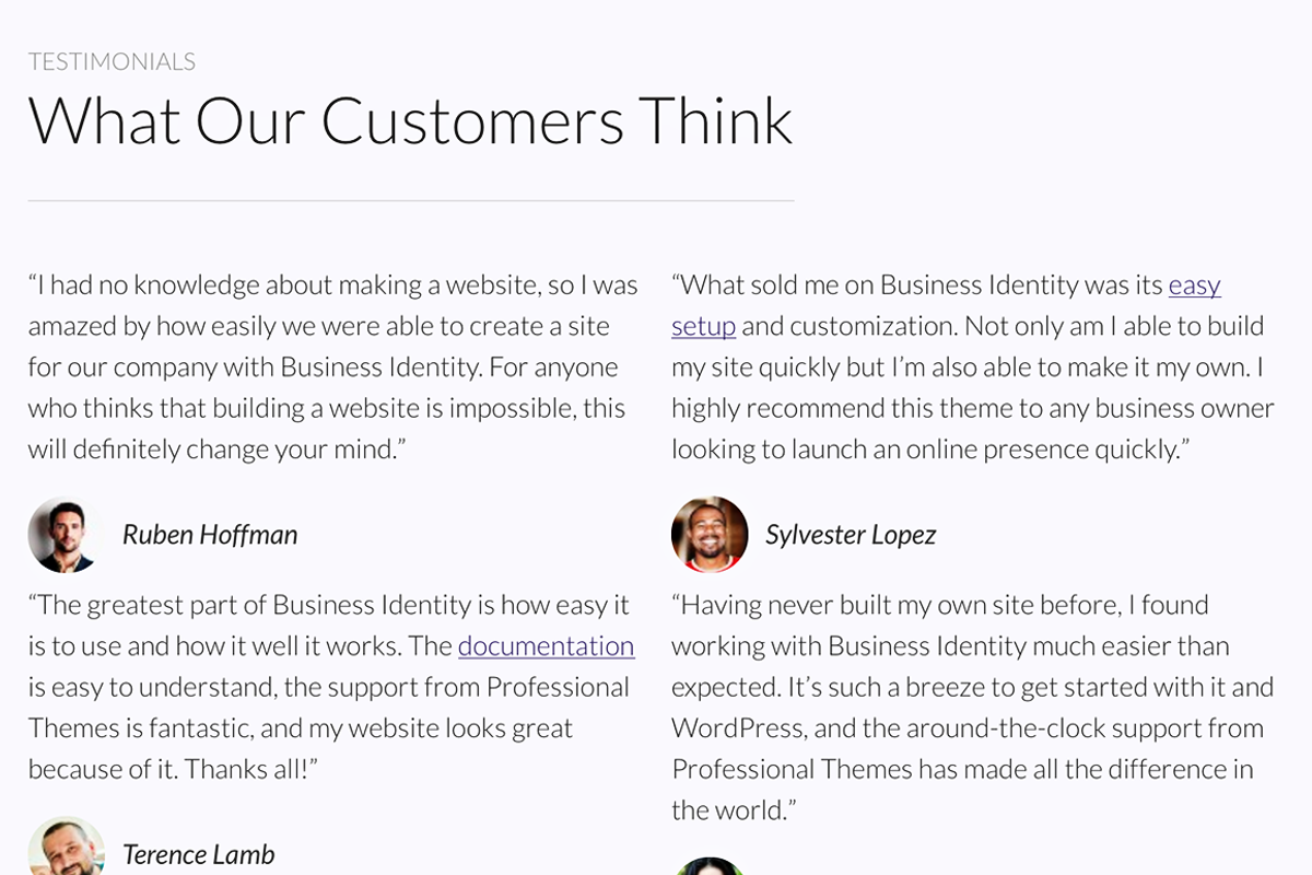 Business Identity WordPress Theme, a WordPress Template by We Cobble (Photo 4 of 6)