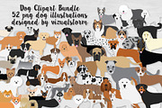 Popular Dog Breeds Clipart Bundle, an Animal Illustration by VizualStorm (Thumbnail 1 of 3)