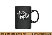 He is Risen Easter & Christian SVG, a Seasonal Illustration by Handy Arts Studio (Thumbnail 3 of 3)