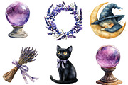 Lavender Halloween Clipart, a Work Illustration by cherrydesign (Thumbnail 3 of 3)