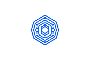 Modern Hexagon Tech Logo, a Branding & Logo Template by Vectorium Studio