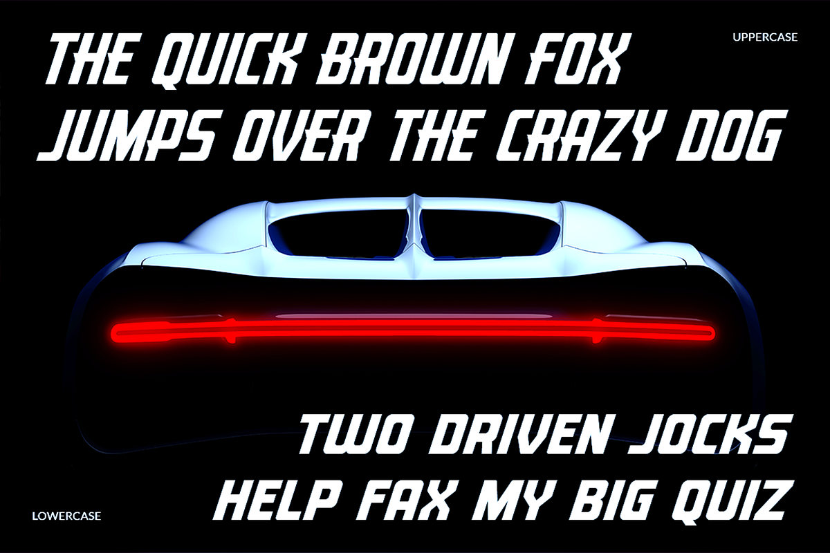 Torque Craver - Fast Racing Fonts, a Sans Serif Font by Konstantine Studio (Photo 2 of 3)