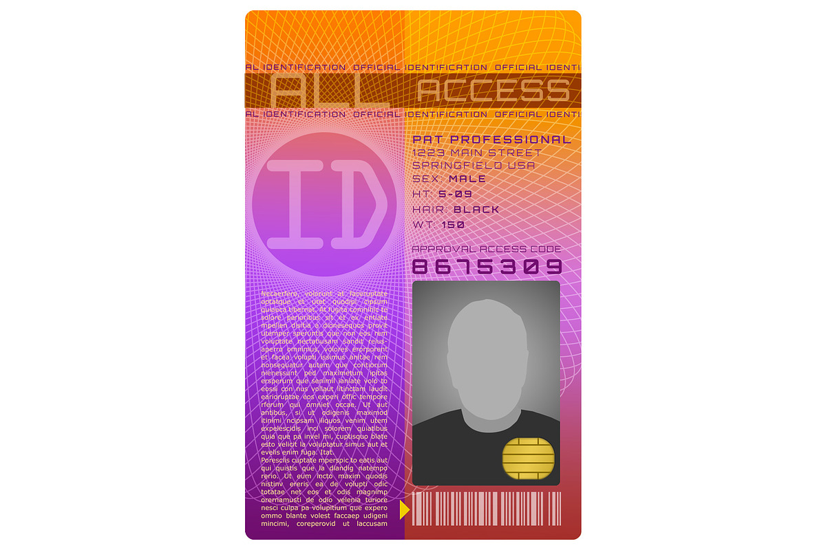 Id Card Design - All Access, a Templates & Theme by RogerRidpath (Photo 3 of 4)