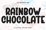Rainbow Chocolate | Script Font, a Script Font by Scratchones (Thumbnail 1 of 8)