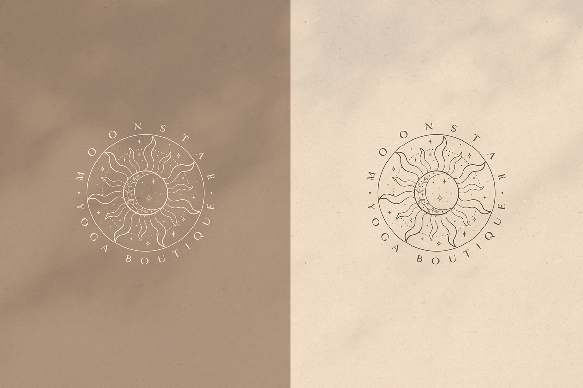 Mystic Sun Moon Logo Templates Kit, a Branding & Logo Template by Olya Creative (Photo 3 of 8)