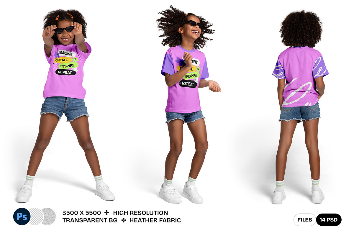 African Kids Girl T-Shirt Mockups, a Shirt Mockup by Hi, Mock-Up! (Photo 7 of 10)
