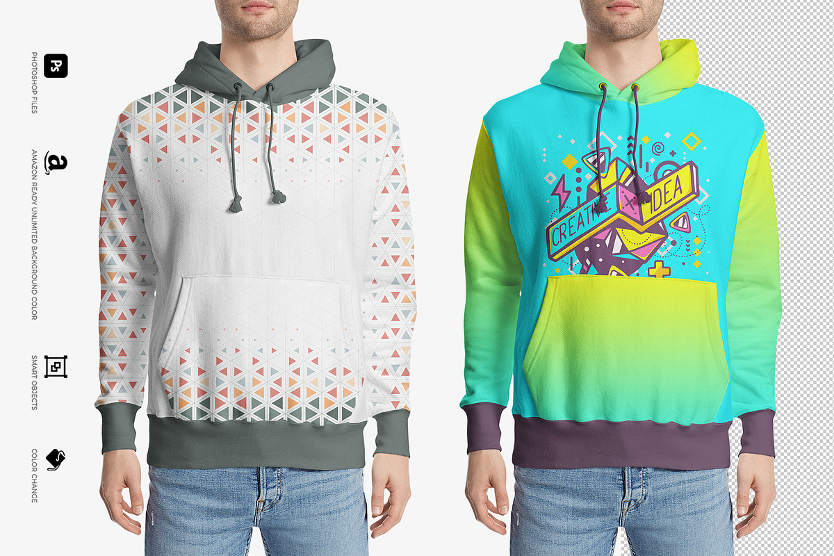 Men's Hoodie Mockup, a Hoody Mockup by Mock-up Store (Photo 4 of 6)