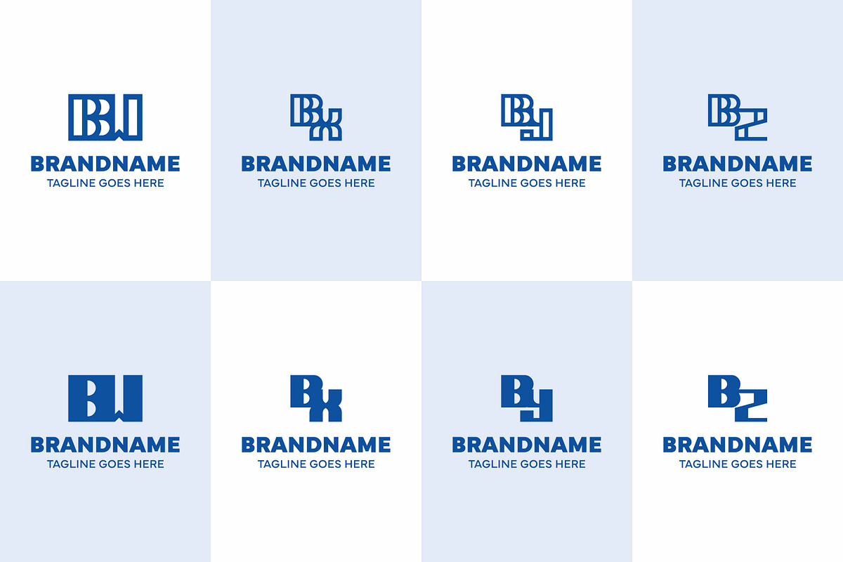 Letters BW BX BY BZ Monogram Logo, a Branding & Logo Template by Pray Art Design Studio (Photo 1 of 2)