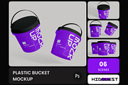 Plastic Bucket Mockup, a Packaging Mockup by hiddemaru (Thumbnail 3 of 4)