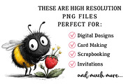Whimsical Spring Bee Clipart, an Illustration by OK Design (Thumbnail 4 of 6)