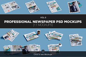 Newspaper Advert. Mockups Bundle