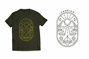 Camping Line Art Logo Badge, an Object Graphic by prasetyadavid (Thumbnail 3 of 3)