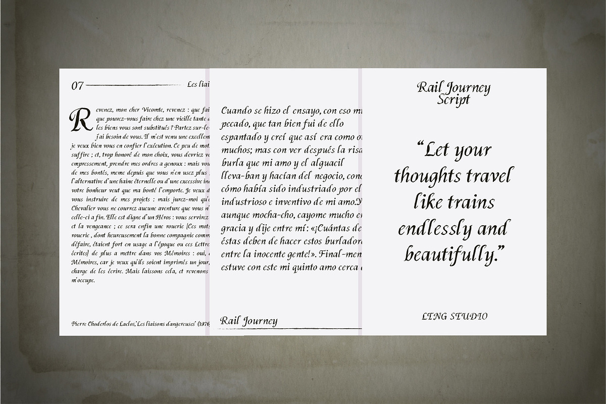 Rail Journey Script, a Script Font by LTNG STUDIO (Photo 5 of 9)