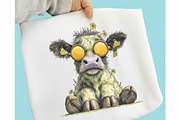 Whimsical Summer Cow Clipart, a Seasonal Illustration by designcity5 (Thumbnail 3 of 5)