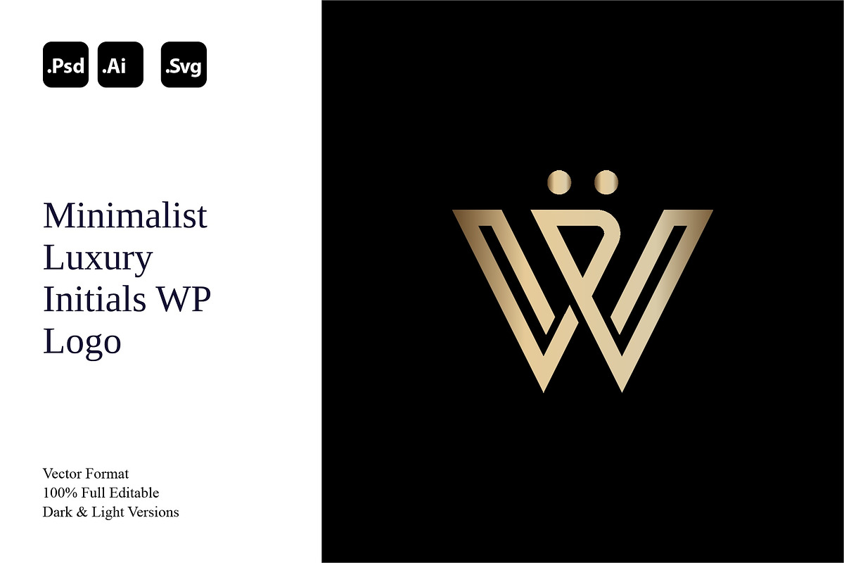 Minimalist Luxury Initials WP Logo, a Branding & Logo Template by Luxury Logos (Photo 1 of 4)