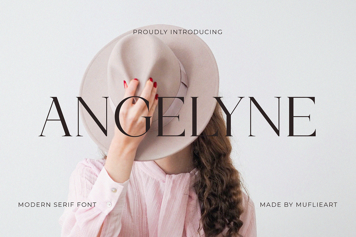 Angelyne - Modern Serif Font, a Serif Font by Muflieart (Photo 1 of 10)