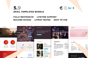 5 Email Templates Bundle IX