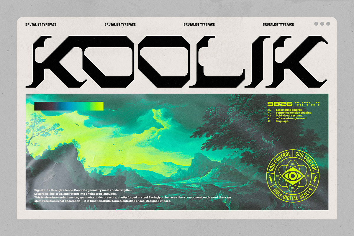 Barok Display Typeface, a Sans Serif Font by God Control (Photo 4 of 10)