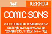 Comic Sons font, a Sans Serif Font by weknow (Thumbnail 1 of 8)