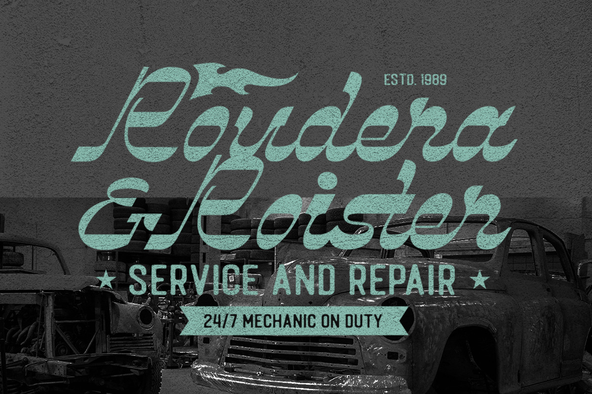 Vindale - Vintage Script Typeface, a Script Font by Letterhend Studio (Photo 4 of 9)