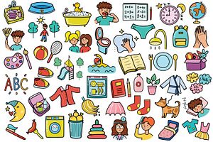 Kids Chores Clipart Collection