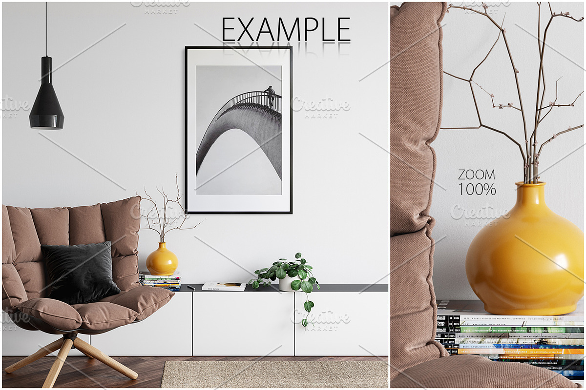 Frames & Walls Scandinavian Bundle-4, a Household Mockup by Yuri-U (Photo 34 of 38)