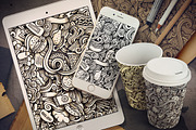 Fast Food Graphics Patterns, a Pattern Graphic by BALABOLKA (Thumbnail 7 of 7)