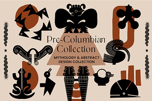 Pre-Columbian, Mythology & Abstract, an Animal Illustration by Camara Design