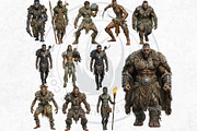 Primal Fantasy Tribal Characters PNG, a Person Illustration by ThatsDesignArt (Thumbnail 9 of 13)