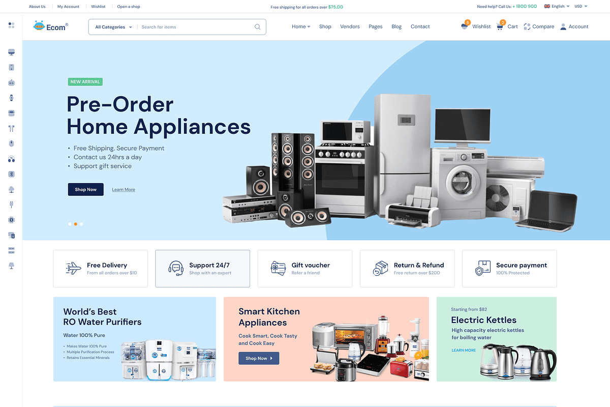 Ecom - Marketplace HTML template, a HTML Template by AliThemes (Photo 4 of 5)