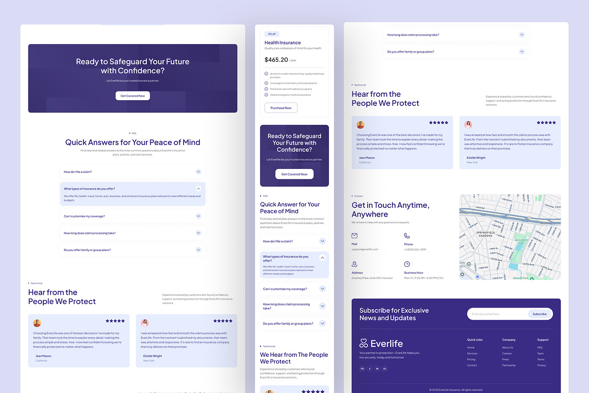 Insurance Landing Page Figma preview 3