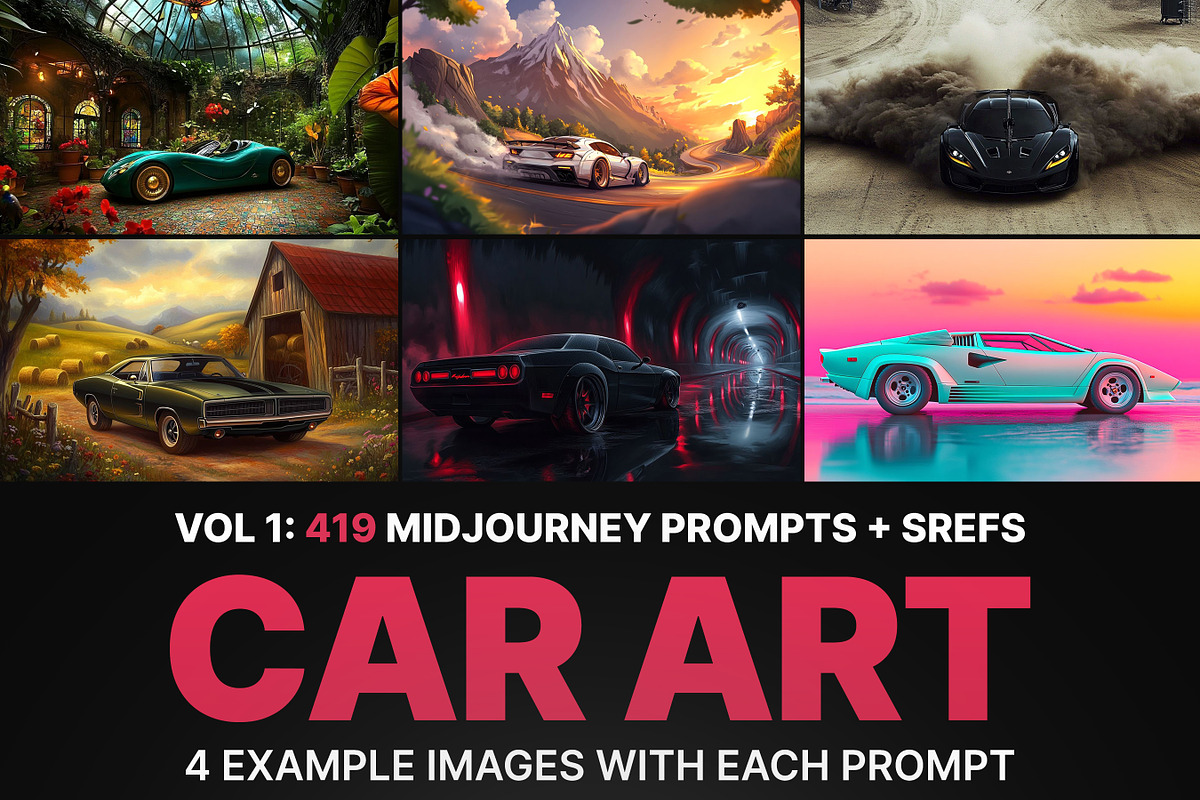419 MJ Prompts & Srefs for Car Art, an Illustration by Sevenstyles (Photo 1 of 15)