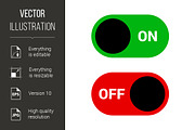 On-Off Button Icons, a Background Graphic by DvargShop